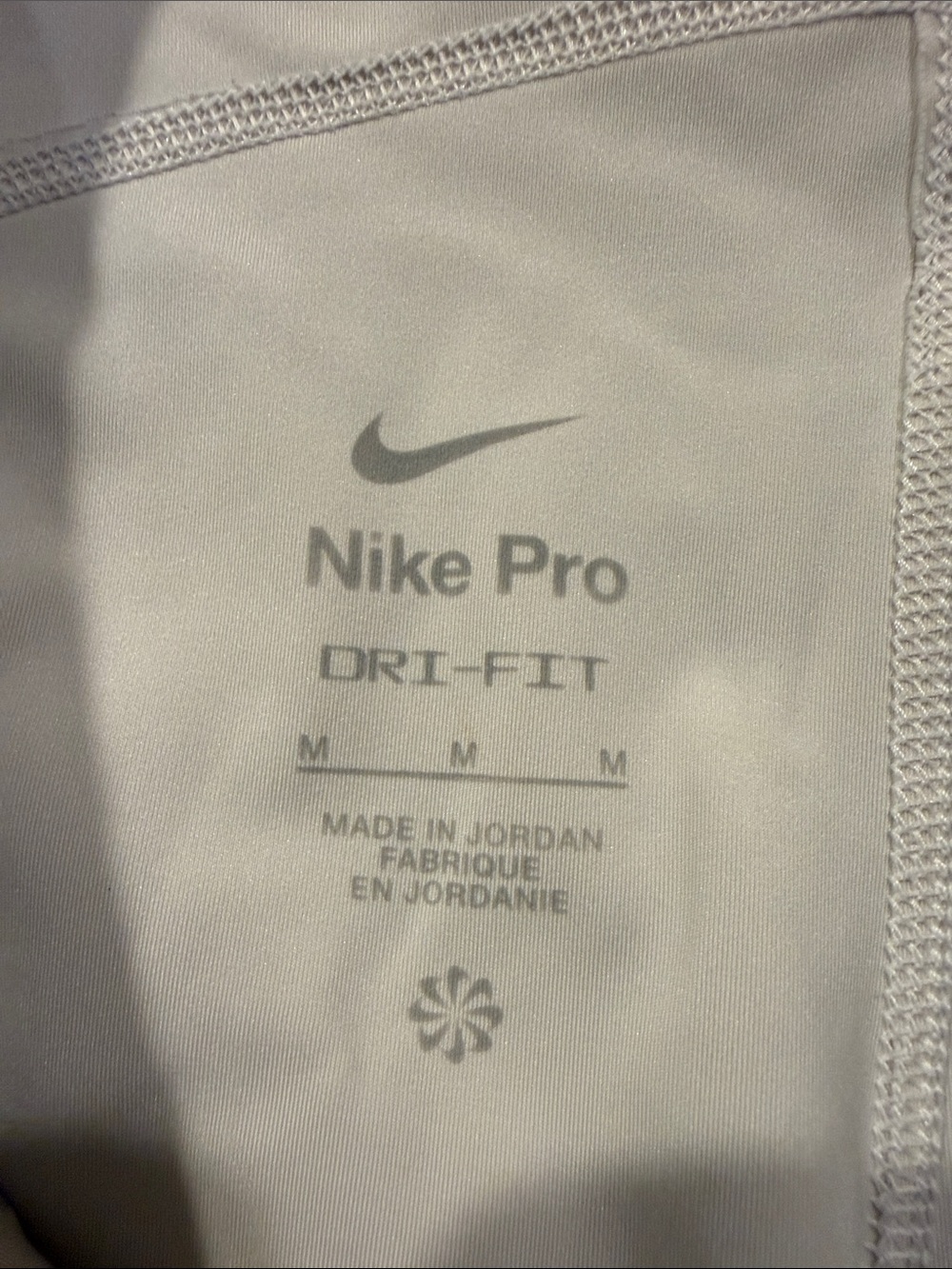 Nike Pro Light Gray Compression Workout Shorts - Picture 3 of 3